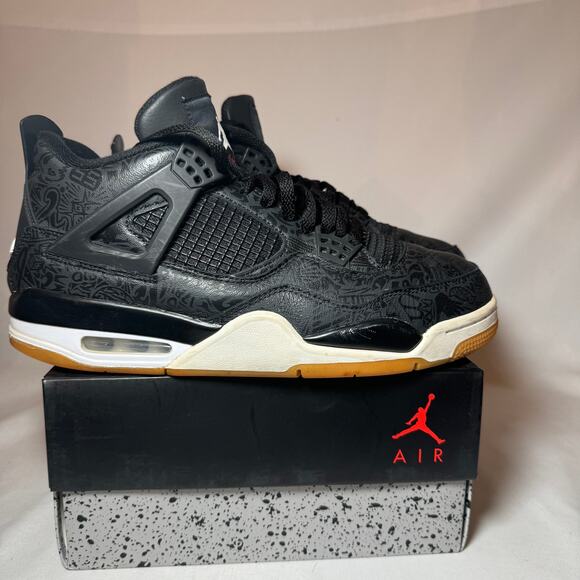 Size 10 - Nike Air Jordan 4 Retro Laser Men's Shoes - Picture 1 of 11